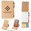 Bamboo Desk Jotter With Phone Stand | https://www.bestnamebadges.com