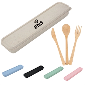3 Piece Reusable Bamboo Cutlery Set