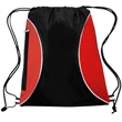 Two Color Mesh Drawstring Side Zipper Backpack 13.25"x15.25" | https://www.bestnamebadges.com