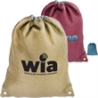 Linen Cromwell Drawstring Backpacks (13" x 16") | https://www.bestnamebadges.com