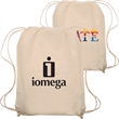 Natural Bags Lightweight Cotton Drawstring Backpack 14"x17" | https://www.bestnamebadges.com