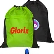 Two Color Drawstring Side Mesh Accents Backpacks (13.5"X17") | https://www.bestnamebadges.com