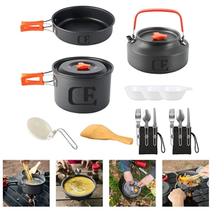 10Pcs Camping Cookware Set