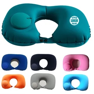 Foldable Press Inflatable U-shaped Neck Pillow