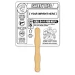 Crime Prevention Coloring Hand Fans | https://www.bestnamebadges.com