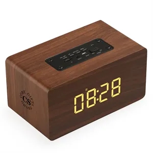 Wooden Bluetooth Speaker With Alarm Clock