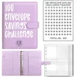 100 Envelopes Money Saving Challenge Binder | https://www.bestnamebadges.com