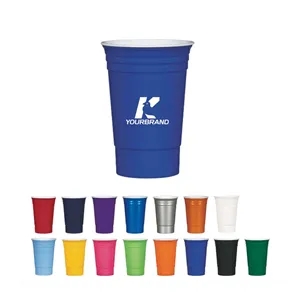 Custom16 Oz Reusable BPA Free Double Wall Plastic Party Cup