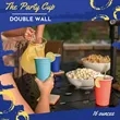 Custom16 Oz Reusable BPA Free Double Wall Plastic Party Cup | https://www.bestnamebadges.com