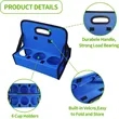 6-Holes Portable Reusable Handle Cup Carrier | https://www.bestnamebadges.com