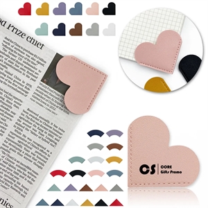 Leather Heart Corner Page Bookmarks
