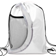 Heavy Duty Drawstring Cinch Backpack Side Mesh Pocket 15"x18 | https://www.bestnamebadges.com