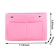 Collapsible Light Gray Felt Storage Caddy Divided | https://www.bestnamebadges.com