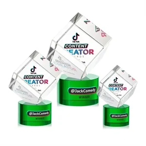 Burrill VividPrint™ Award on Marvel Base - Green | https://www.bestnamebadges.com