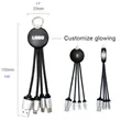 Custom Metallic Logo Light Up Cable With Type C USB | https://www.bestnamebadges.com