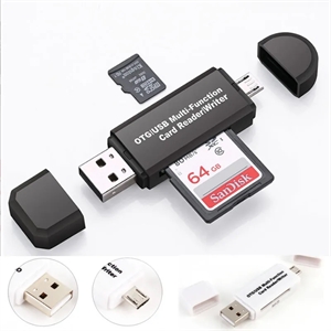 SD Card Reader High Speed USB Adapter Dual Slots Memory