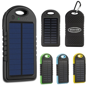 Custom Outdoor Portable Mini Solar Power Bank With Carabiner