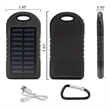 Custom Outdoor Portable Mini Solar Power Bank With Carabiner | https://www.bestnamebadges.com
