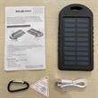 Custom Outdoor Portable Mini Solar Power Bank With Carabiner | https://www.bestnamebadges.com