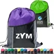 Premium Cinch Drawstring Backpack w Side Mesh Pocket 14"x18" | https://www.bestnamebadges.com