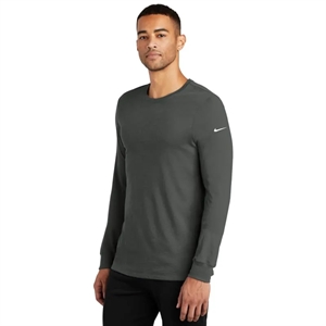 Nike Dri-FIT Cotton/Poly Long Sleeve Tee. | https://www.bestnamebadges.com