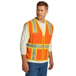 CornerStone ANSI 107 Class 2 Surveyor Zippered Two-Tone V... | https://www.bestnamebadges.com