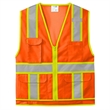 CornerStone ANSI 107 Class 2 Surveyor Zippered Two-Tone V... | https://www.bestnamebadges.com