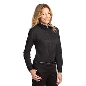Port Authority Ladies Long Sleeve Easy Care Shirt. | https://www.bestnamebadges.com