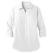 Port Authority Ladies 3/4-Sleeve Carefree Poplin Shirt. | https://www.bestnamebadges.com