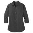 Port Authority Ladies 3/4-Sleeve Carefree Poplin Shirt. | https://www.bestnamebadges.com