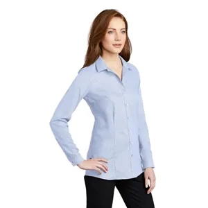 Port Authority Ladies Pincheck Easy Care Shirt | https://www.bestnamebadges.com