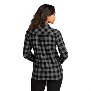 Port Authority Ladies Plaid Flannel Shirt | https://www.bestnamebadges.com