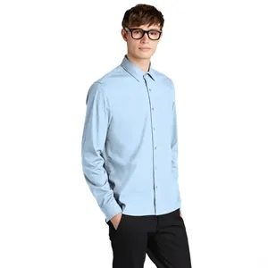 MERCER+METTLE Long Sleeve Stretch Woven Shirt | https://www.bestnamebadges.com