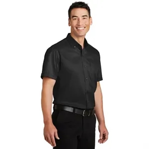 Port Authority Short Sleeve SuperPro Twill Shirt. | https://www.bestnamebadges.com