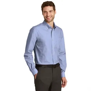 Port Authority Tall Crosshatch Easy Care Shirt. | https://www.bestnamebadges.com