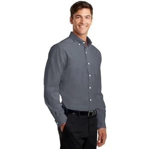 Port Authority Tall SuperPro Oxford Shirt. | https://www.bestnamebadges.com