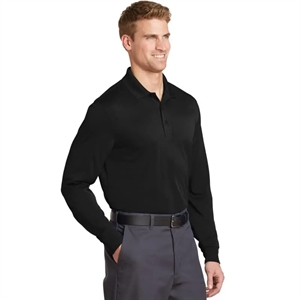 CornerStone Select Snag-Proof Long Sleeve Polo. | https://www.bestnamebadges.com