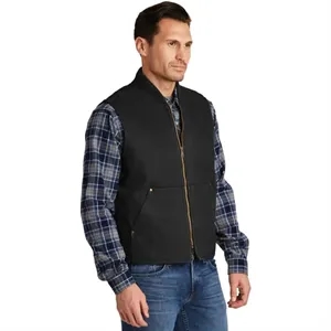 CornerStone Washed Duck Cloth Vest. | https://www.bestnamebadges.com