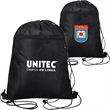 Premium Drawstring Side Mesh Backpack w/ Earphone Outlet | https://www.bestnamebadges.com