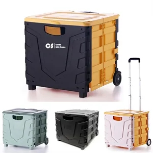 Wheeled Collapsible Basket With Handle