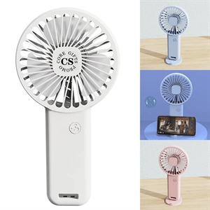 Handheld Desktop Fan With Phone Holder