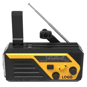 6000mAh Emergency Weather Radio with Phone Charge Flashlight