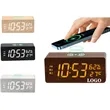 Wooden Digital Alarm Clock Wireless Charging | https://www.bestnamebadges.com