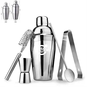 5 PCS Cocktail Shaker Set Stainless Steel