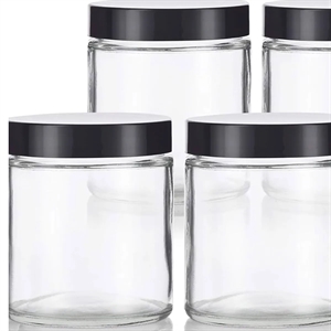4 oz Clear cosmetic bottle Glass Jar