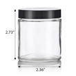 4 oz Clear cosmetic bottle Glass Jar | https://www.bestnamebadges.com