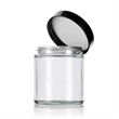 4 oz Clear cosmetic bottle Glass Jar | https://www.bestnamebadges.com