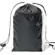 Tri-Color Drawstring Backpack w Earphone Slot & Front Pocket | https://www.bestnamebadges.com