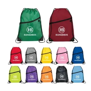 Promotional Drawstring Backpack with Earphone Hole