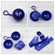 Disposable Poncho Ball With Keychain | https://www.bestnamebadges.com